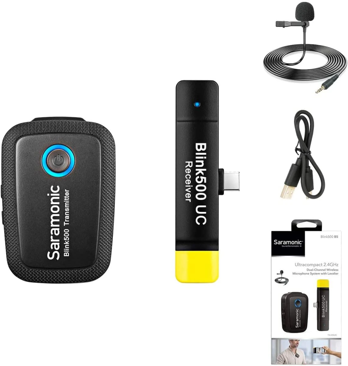 Saramonic Blink500 B5 Ultracompact Wireless Clip-On Microphone System with Lavalier