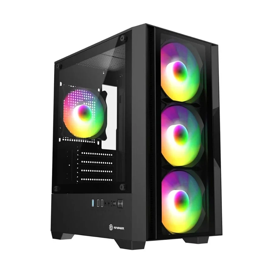 Revenger PHANTOM X Mid Tower Black (Tempered Glass Window) Micro-ATX Gaming Desktop Case
