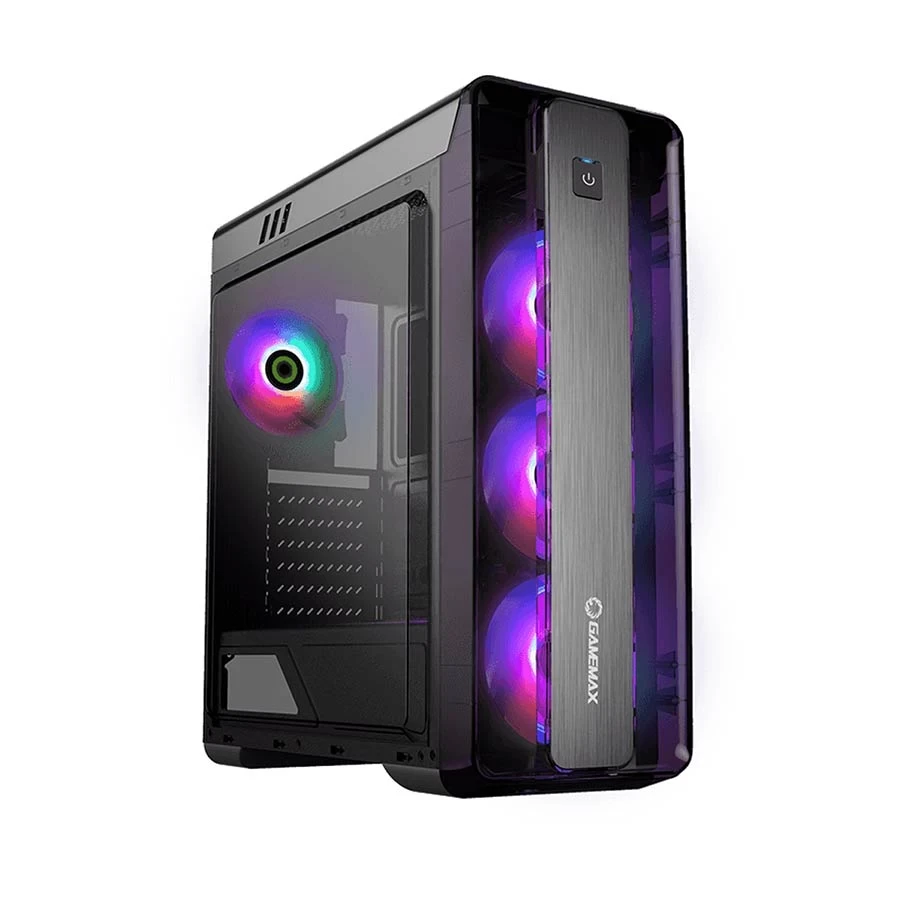 Gamemax MoonLight FRGB BK Black Mid Tower ATX Gaming Casing