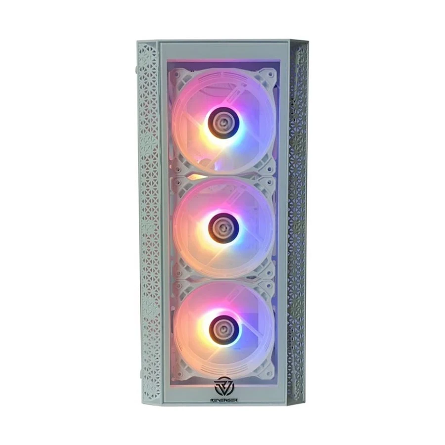 Revenger SHOCKWAVE RGB Mid Tower White ATX Gaming Desktop Casing