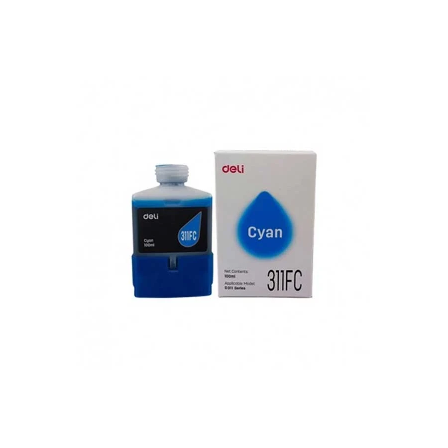 Deli 100 ml Cyan Ink Bottle for D311NW Printer #311FC