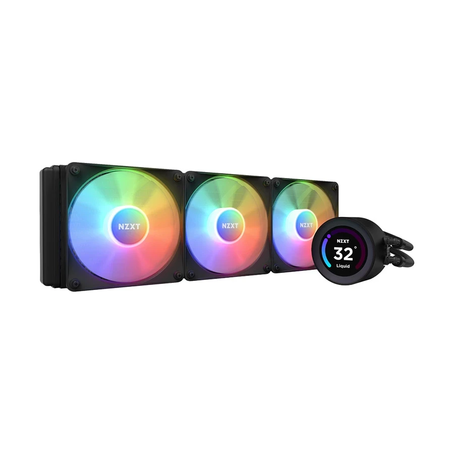 Nzxt Kraken Elite 360 RGB (2023) 360mm AIO Black Liquid CPU Cooler with LCD Display #RL-KR36E-B1