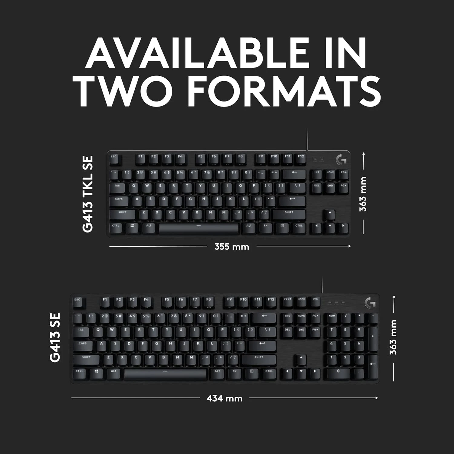 Logitech G413 TKL SE Wired Mechanical Backlit Gaming Keyboard #920-010448