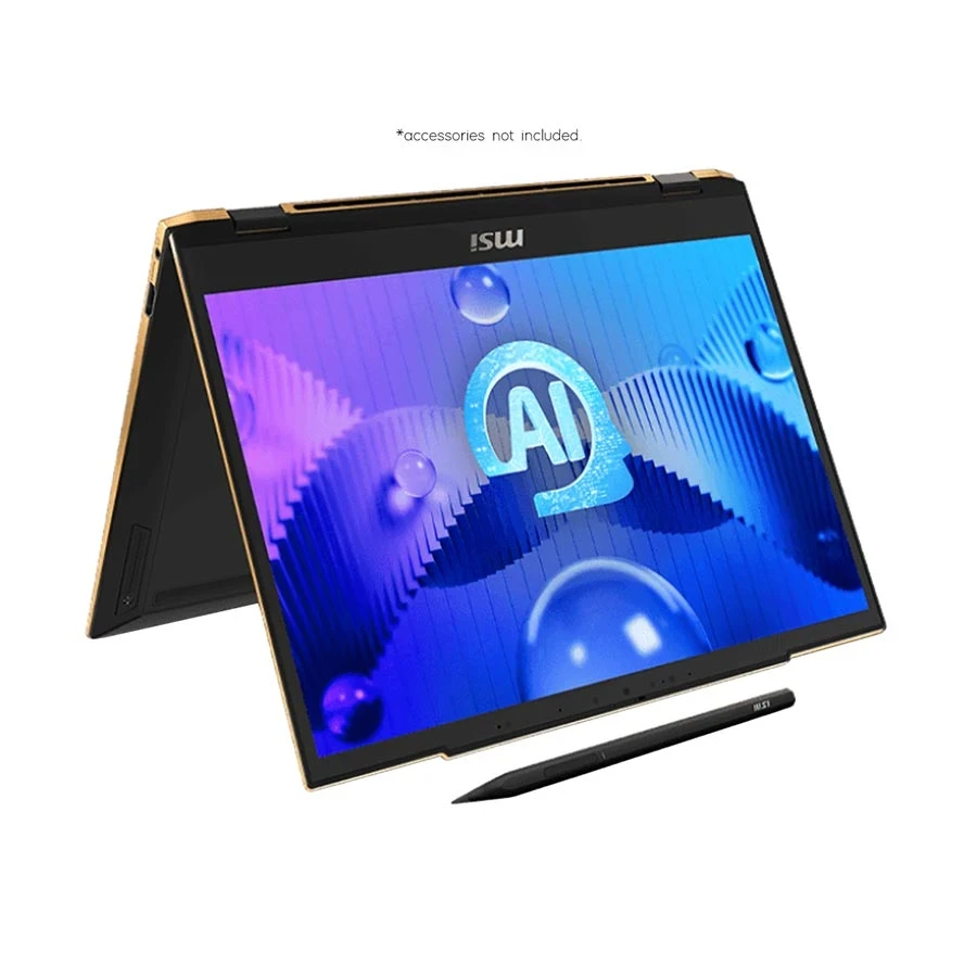 MSI Summit E13 AI Evo A1MTG Flip Intel Core Ultra 7 155H 32GB RAM, 1TB SSD 13.3 Inch FHD+ Touch Display AI Optimized Ink Black Laptop Without MSI Pen 2