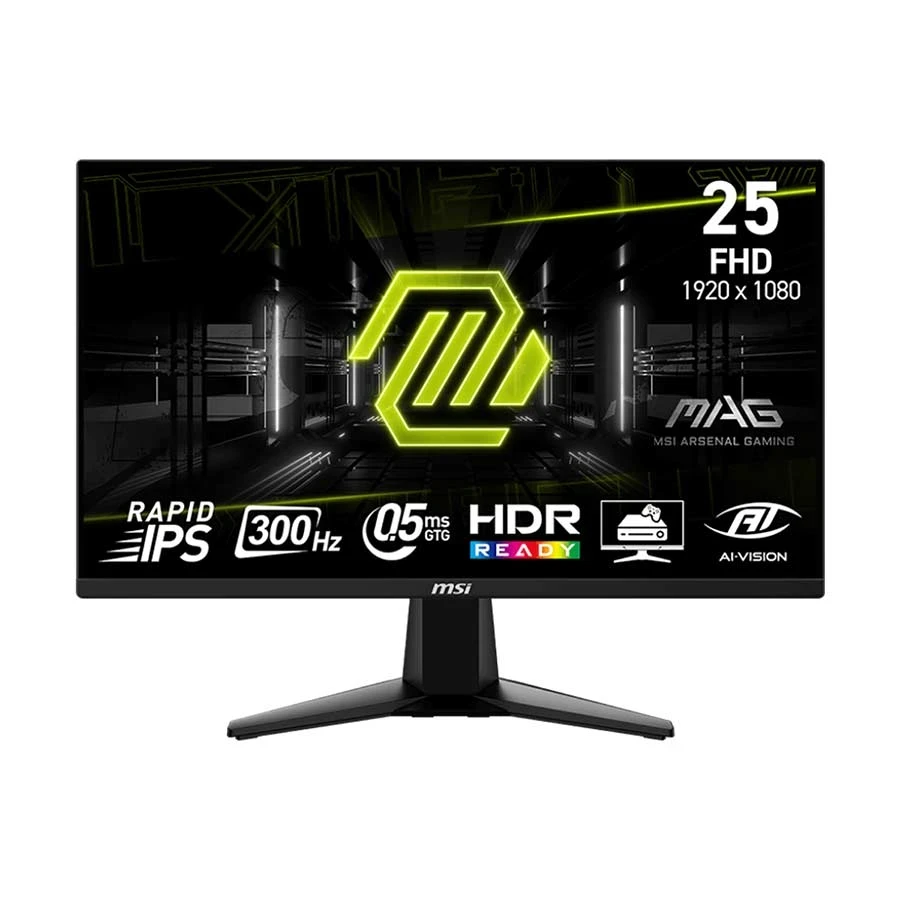 MSI MAG 255XF 25 Inch (24.5 Inch Viewable) FHD Display Dual HDMI, DP Black Gaming Monitor