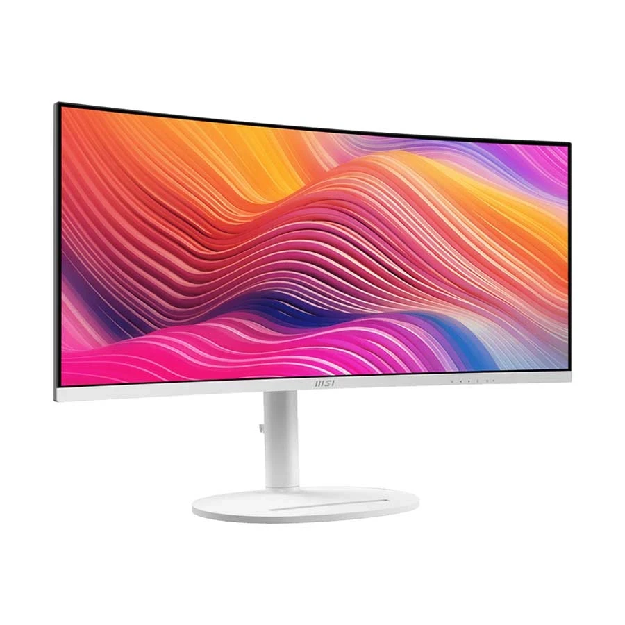 MSI Modern MD342CQPW 34 Inch 3K UWQHD Display Dual HDMI DP USB USB-C White Curved Professional Monitor