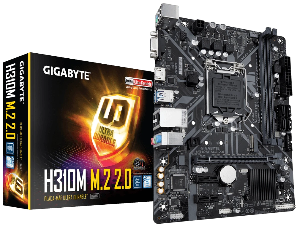 Gigabyte H310M M.2 2.0 Intel LGA 1151 8th & 9th Gen Micro ATX Motherboard