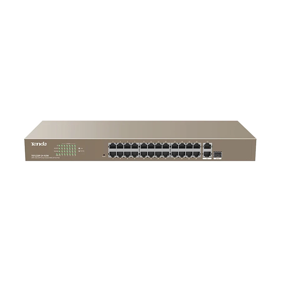 Tenda TEF1226P 27 Port Managed Network Switch #TEF1226P-24-410W