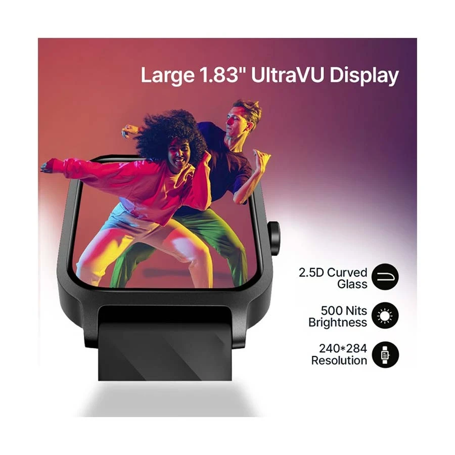 Fastrack Revoltt FS1 Black Bluetooth Calling Smart Watch