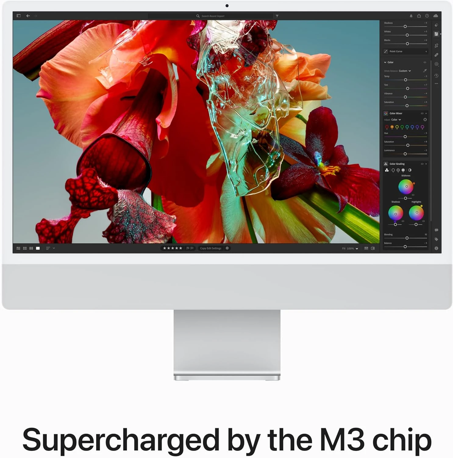 Apple iMac (Late 2023, 4 Port) 24 Inch 4.5K Retina Display 16GB RAM, 1TB SSD Silver All in One PC