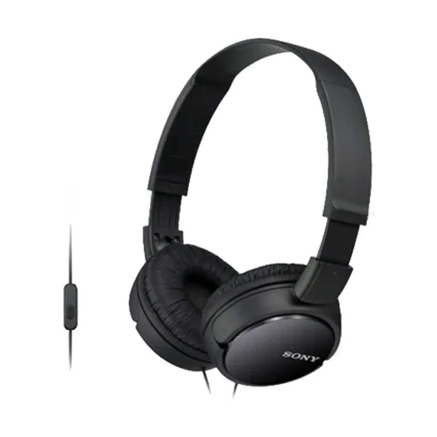 Sony MDR-ZX110AP Black Wired On-Ear Headphone (6 Month Warranty)