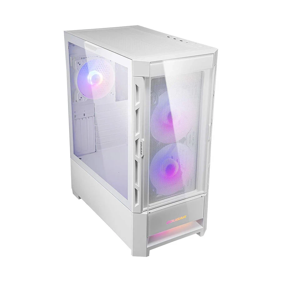 Cougar Duoface RGB Mid Tower White (Tempered Glass Side Window) E-ATX Gaming Desktop Casing