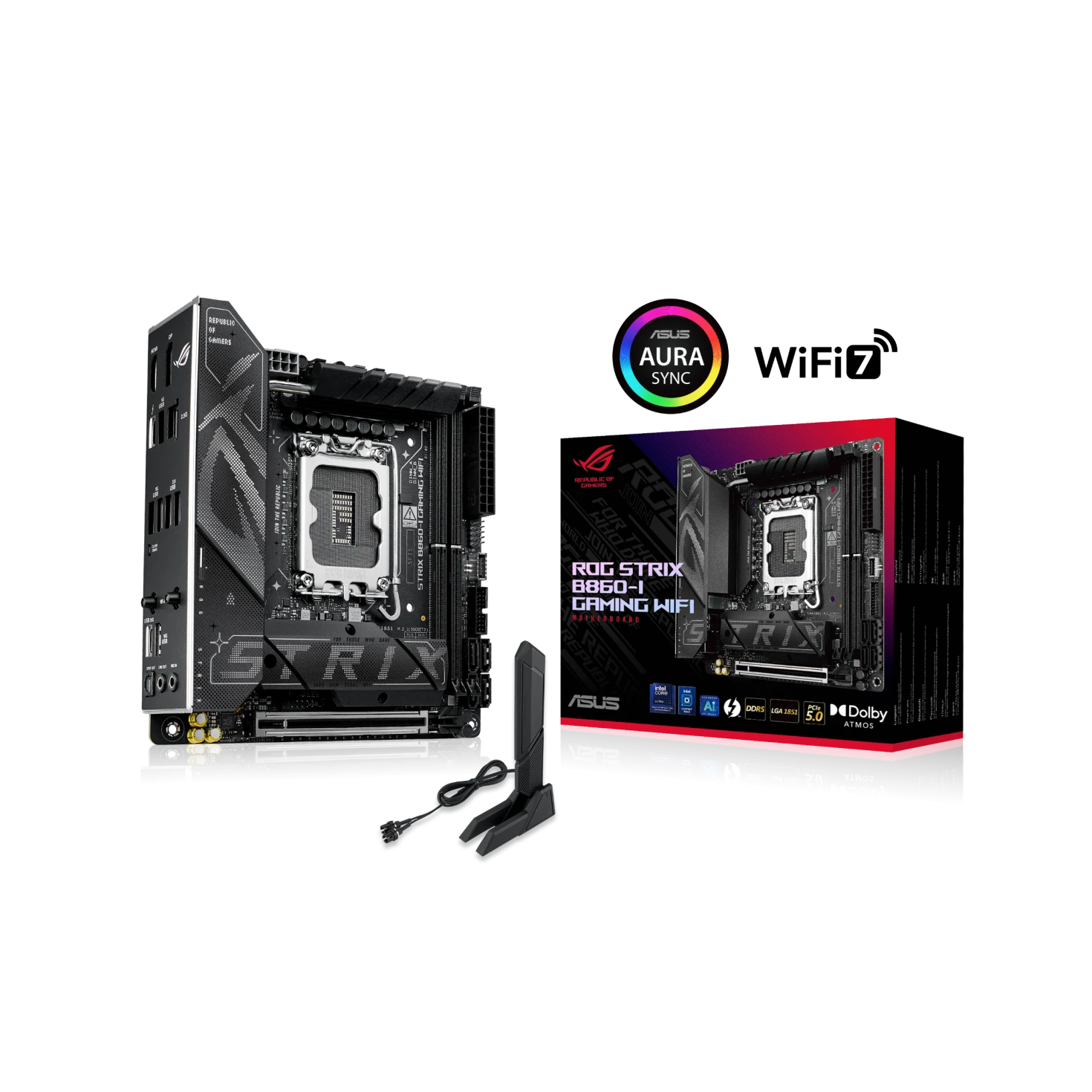 ASUS ROG STRIX B860-I GAMING WIFI Intel B860 LGA1851 DDR5 Mini-ITX Motherboard