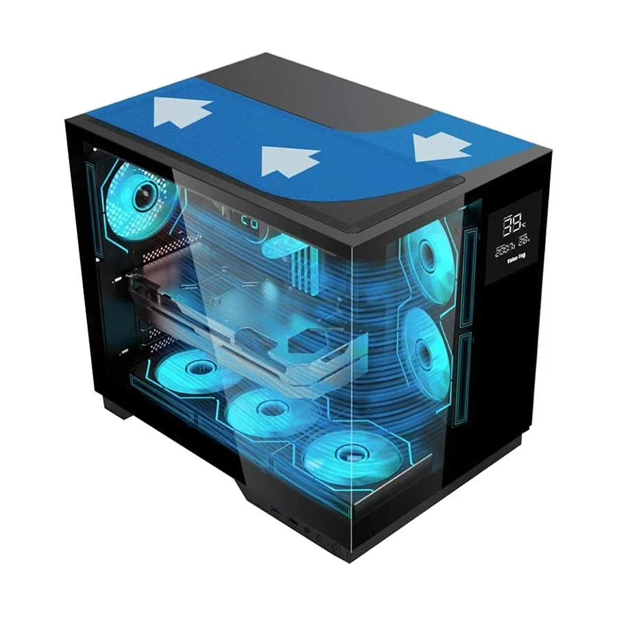 . Value Top TEMPEST DF6 Mid Tower ATX (Tempered Glass) Black Gaming Desktop Casing