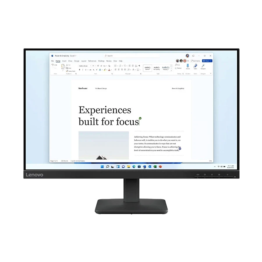 Lenovo L24-4e 23.8 Inch FHD Display HDMI & VGA Professional Monitor