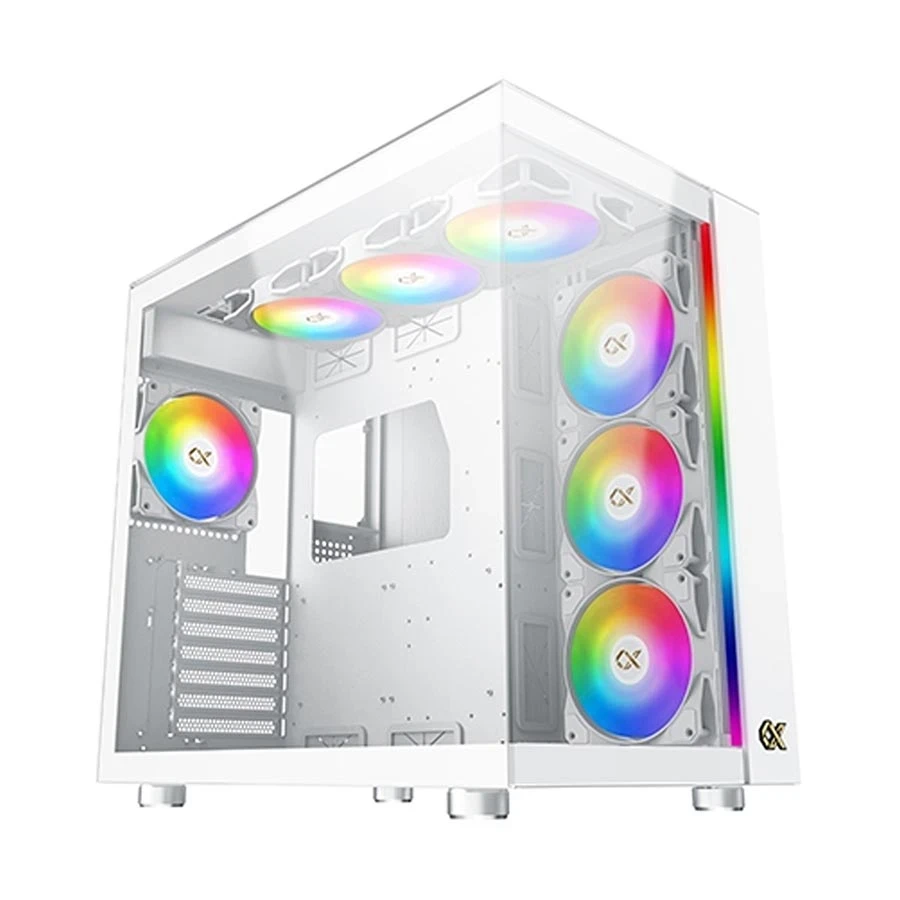 Xigmatek AQUA Ultra Arctic ARGB Mid Tower White E-ATX Gaming Desktop Case #EN40689