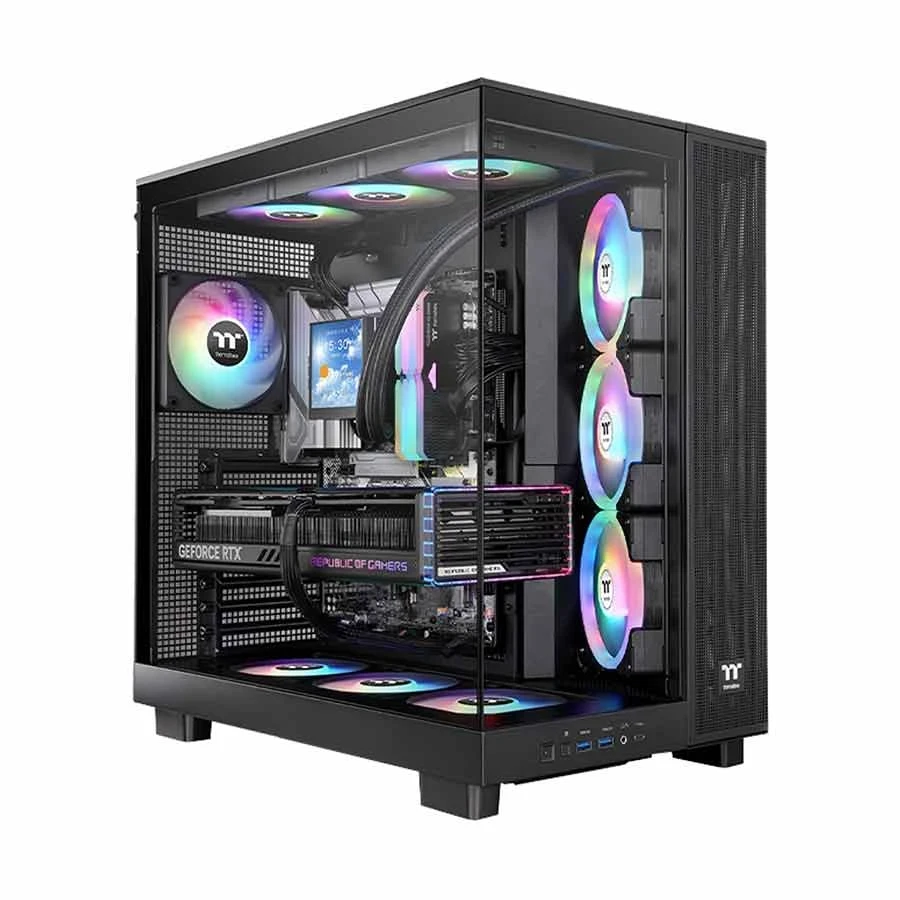Thermaltake View 380 XL TG ARGB Mid Tower Black ATX Gaming Desktop Case #CA-11E-00M1WN-00