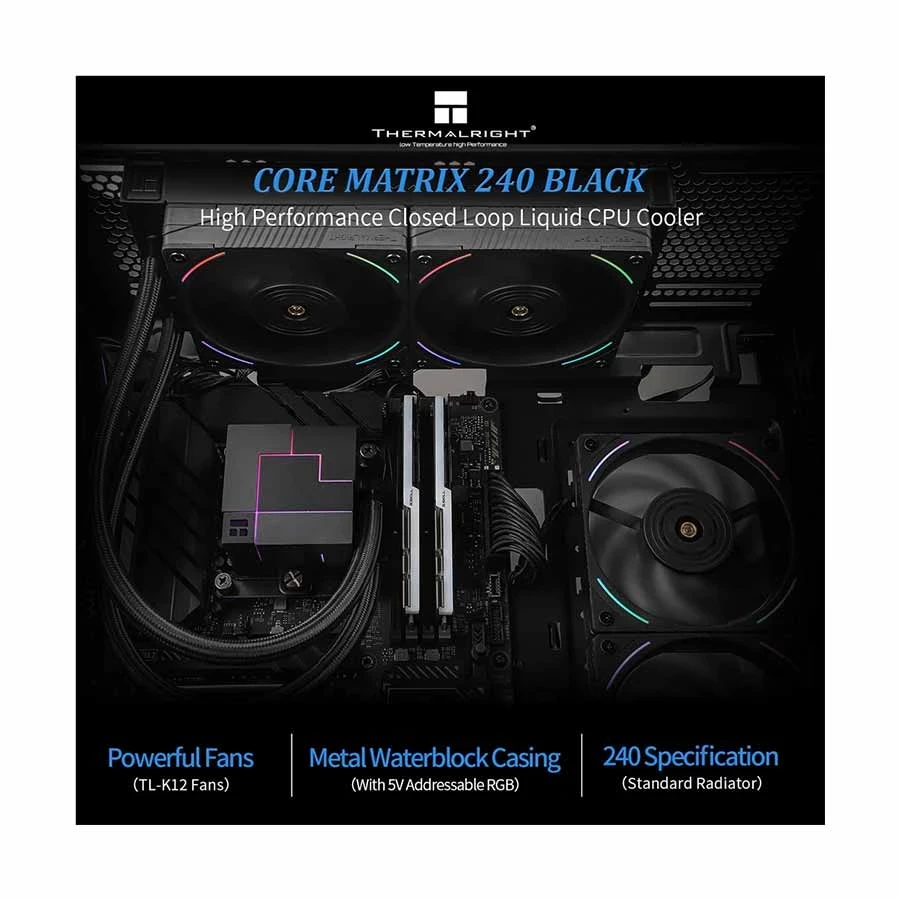 Thermalright Core Matrix 240 AIO Black Liquid CPU Cooler