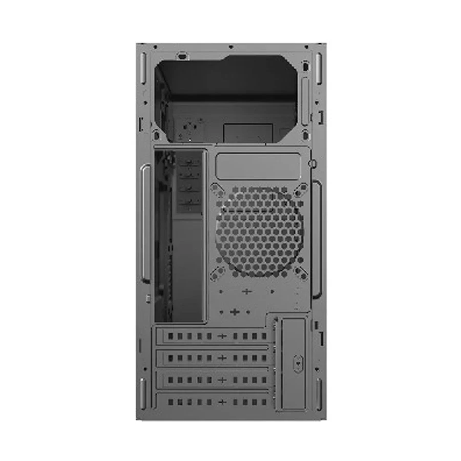 PC Power PC401 Mini Tower Grey Micro-ATX Desktop Case with Standard PSU