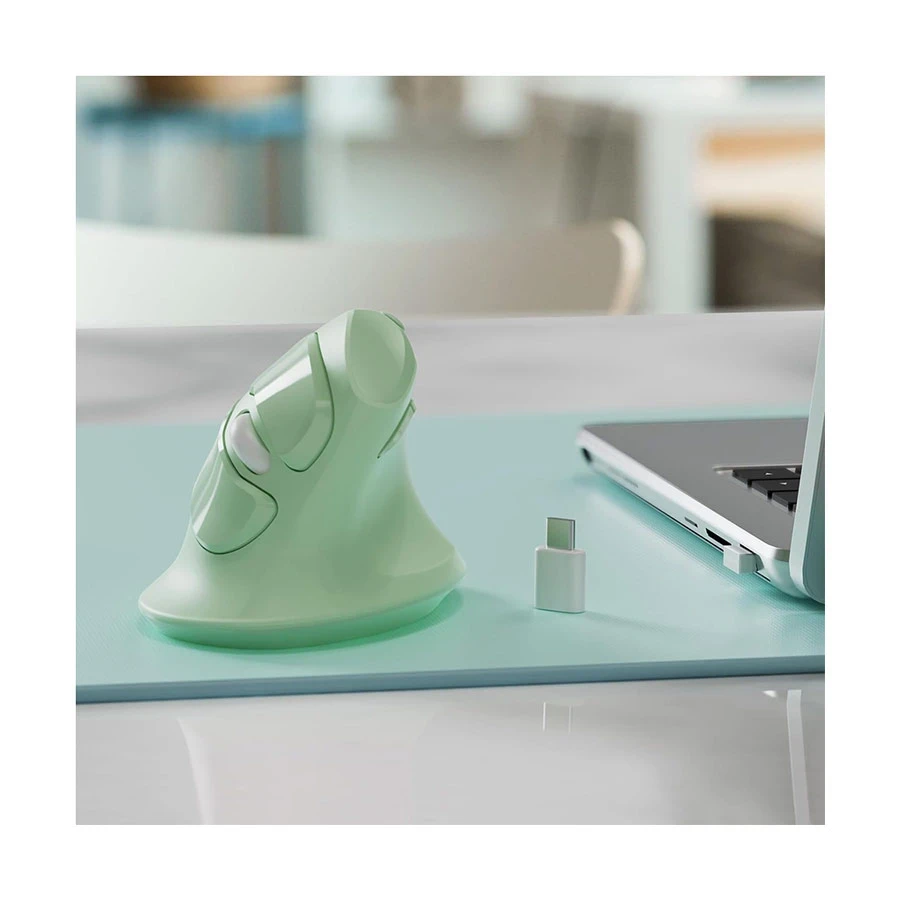 Micropack MP-V03W Ergo Lift Green Wireless Vertical Mouse