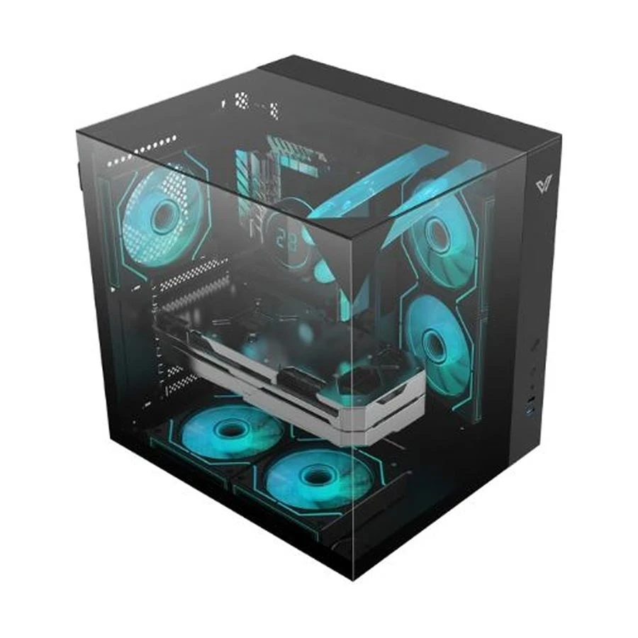 Value Top TWISTER 360 Mid Tower ATX Black Gaming Desktop Casing