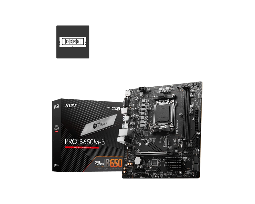 MSI PRO B650M-B MAX AM5 m-ATX Motherboard